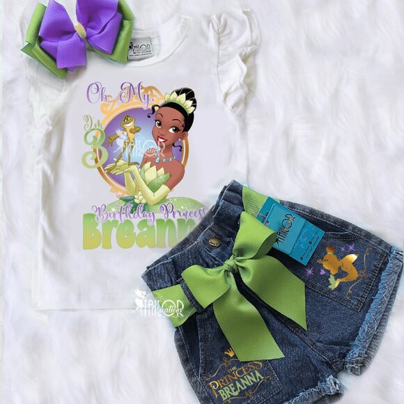 Tiana Baby Disney Princess Custom Birthday Outfit, Princess...